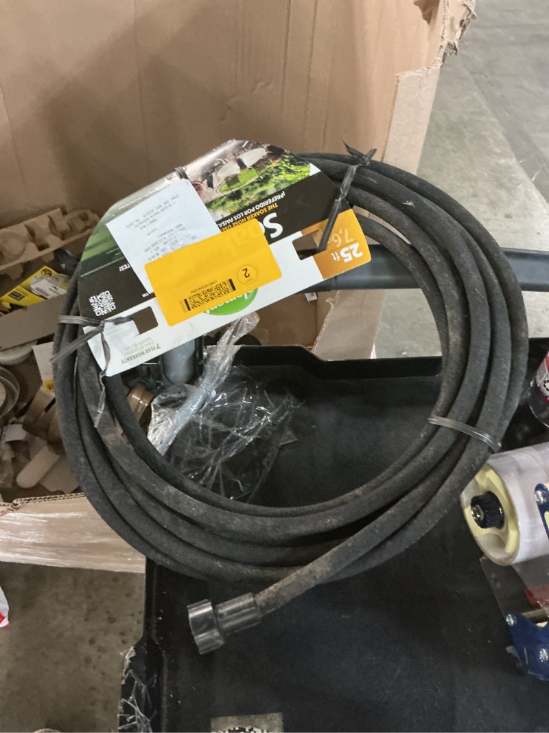 Condition photo showing As Is for element 3/8-in x 25-ft kink free rubber black soaker hose