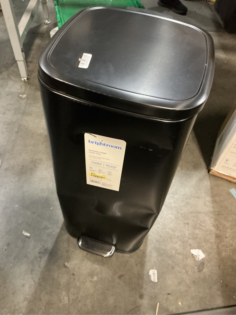Condition photo showing As Is for 30l soft square step trash can black - brightroom™