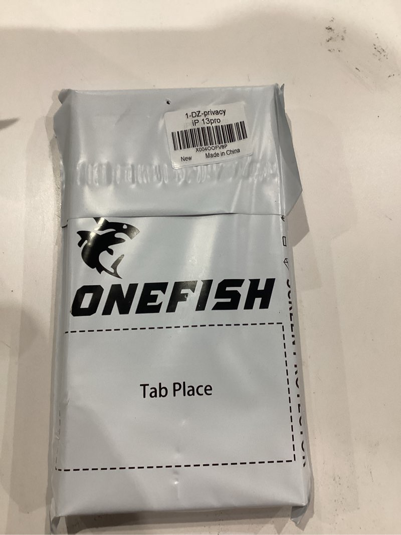 Condition photo showing item condition for OneFish Women Fashion Privacy Screen Protector for iPhone 13 Pro [6.1 inch]+ Camera Lens Protector, Bling Diamond Bling Glitter Full Edge Coverage 9H Tempered HD Glass Privacy iPhone 13 Pro