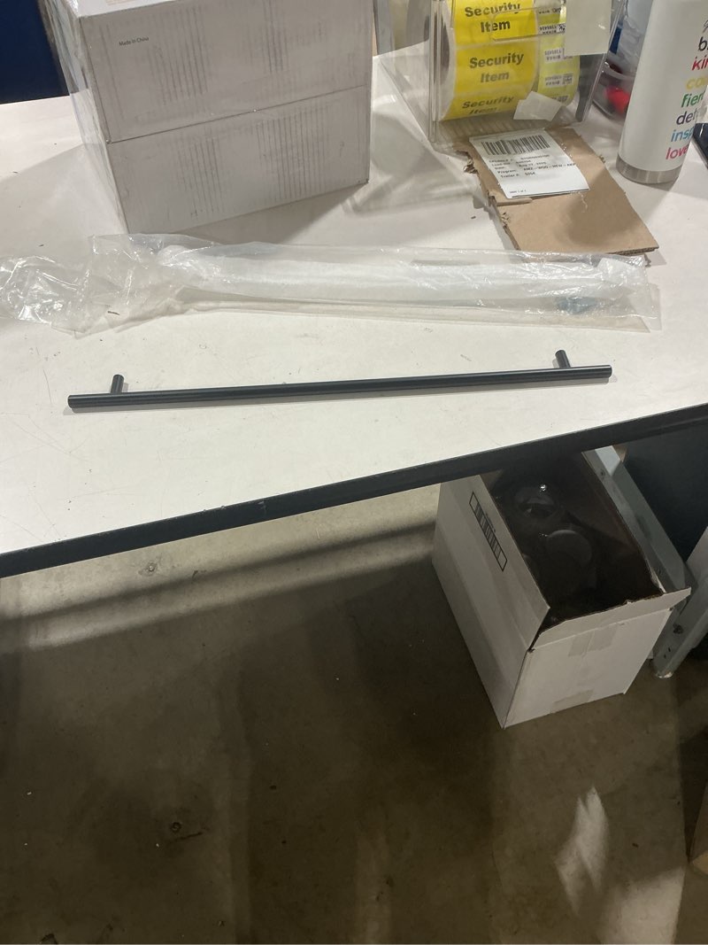 Condition photo showing Good Condition for signature hardware 954061-18 lazzara 18 inch center to center hammered appliance pull matte black