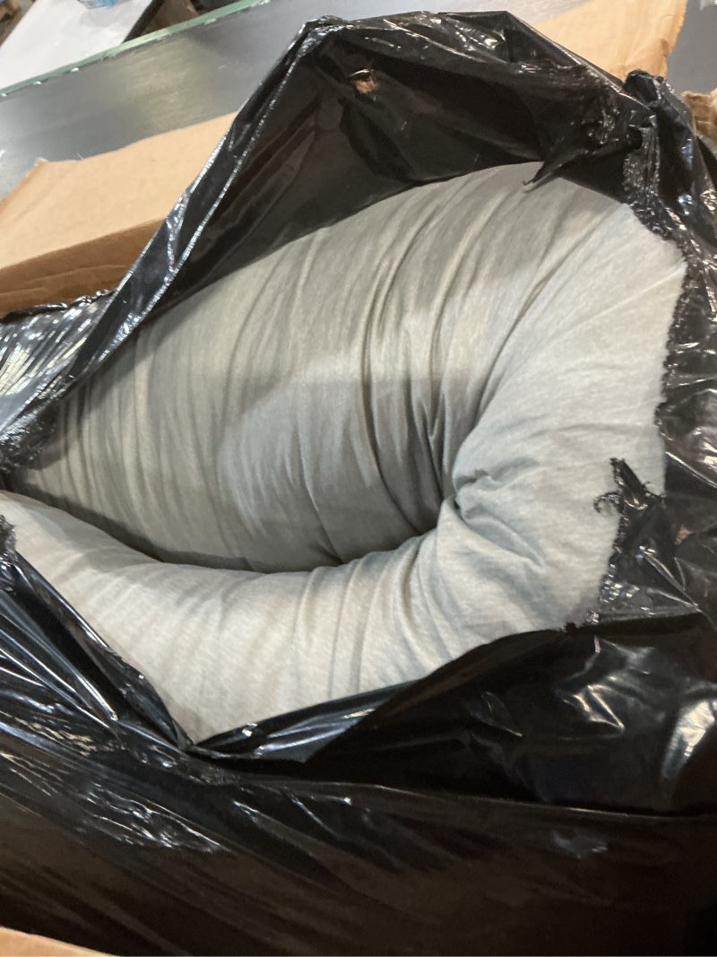 Condition photo showing As Is for momcozy pregnancy pillows with cooling cover, u-shaped full body maternity pillow for side sleepers 57 inch - support for back, hip, belly, legs for pregnant women grey- cooling fabric