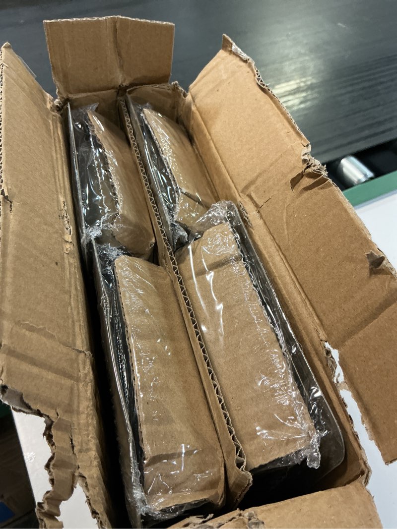 Condition photo showing Good Condition for 4" x 12" floor register vent covers 4-pack, walkable powder-coated metal vent covers with adjustable airflow, curved safe edges for floor/wall, brown 4*12 inches 4pcs
