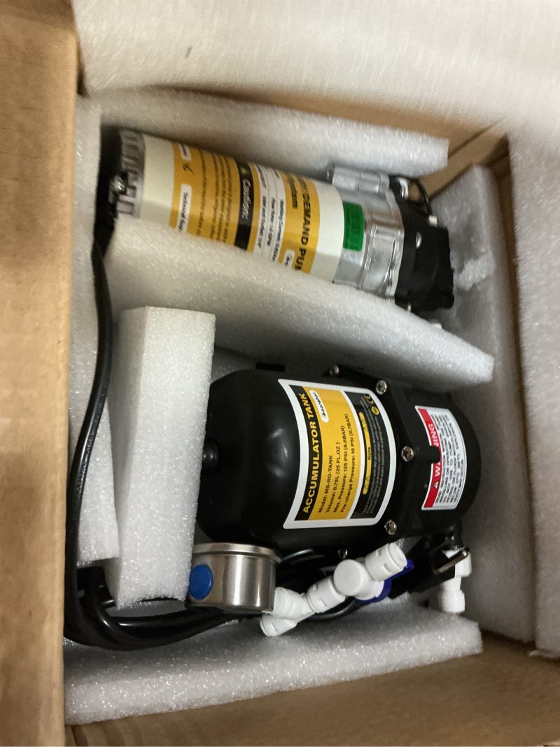Condition photo showing Good Condition for ro delivery demand pump with pressurized accumulator tank 110v quiet water booster pump for ro delivery system 1/4’’ quick connection (5800)