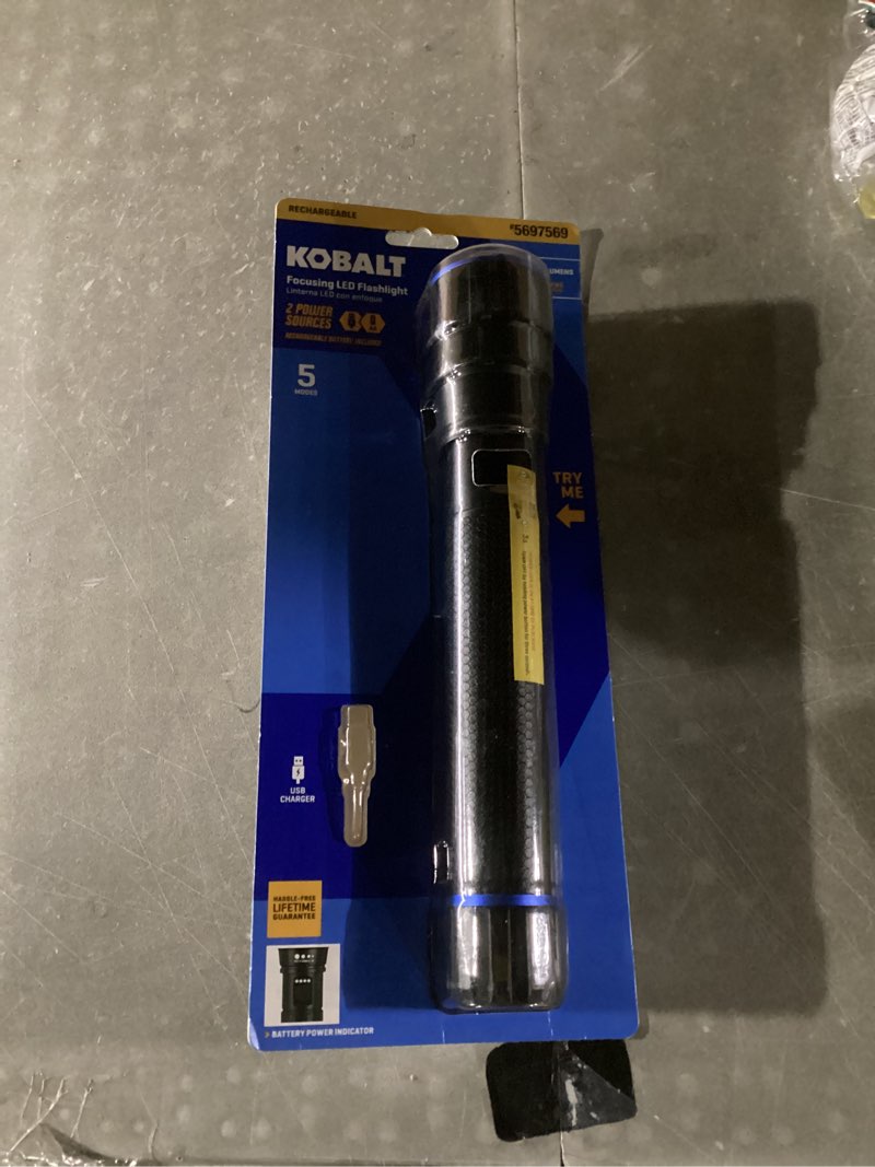 kobalt 6000-lumen 5 -adjustable mode led rechargeable flashlight item #5697569 | model #kf6000pp