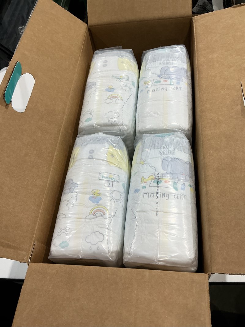 Condition photo showing New/Like New for pampers baby diapers - swaddlers - size 5, 104 count, ultra absorbent disposable infant diaper size 5 104