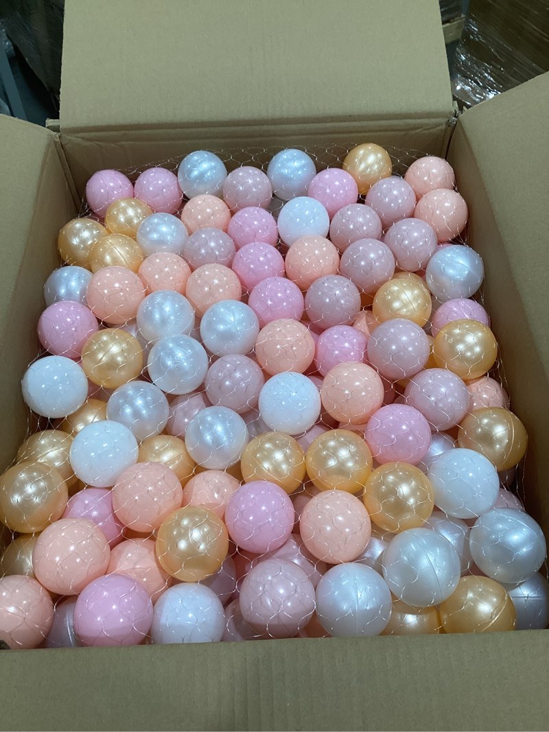 Condition photo showing Good Condition for realhaha ball pit balls 50 100 200 500 play balls plastic balls for baby girls toddlers kids play tent pool playhouse playpen party decoration pink white 500 balls
