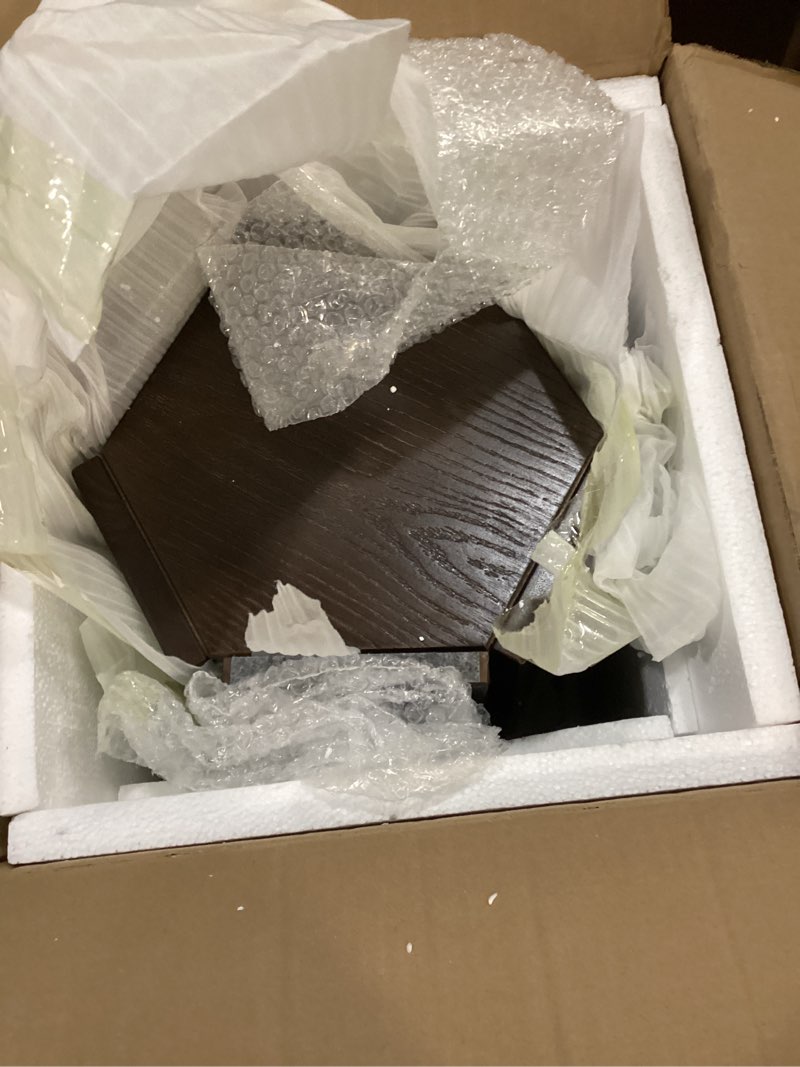 Condition photo showing Good Condition for 2-Pack Stackable Stools with Wheels | 18 Inch Nesting Side Tables for Living Room| Stackable Coffee Table | Wooden Chairs | No Tools Assembly |Side Coffee Tables for Easy Storage (Walnut)