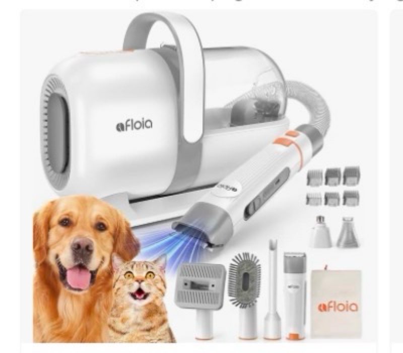 6-in-1 Dog Grooming Kit, Pet Grooming Vacuum for