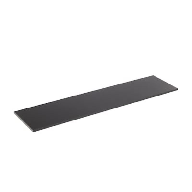 style selections 11.7-in d x 47.6-in l black mdf rectangular shelf board