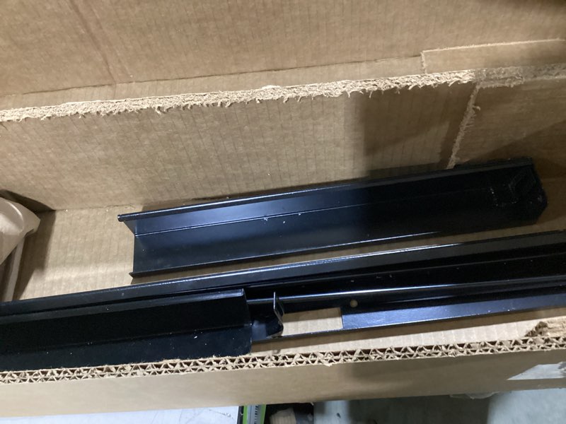 Condition photo showing As Is for Stanbroil Adjustable Rod and Valance Kit for Fireplace Mesh Screen Curtain