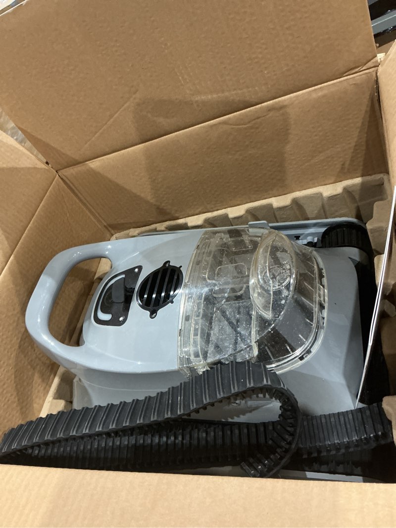 Condition photo showing As Is for robotic pool cleaner - pool vacuum 180w brushless motor, 50,000pa suction, wall climbing, ai-powered path sonar navigation, 3 modes robot for inground & above-ground pools up to 2000 sq. ft