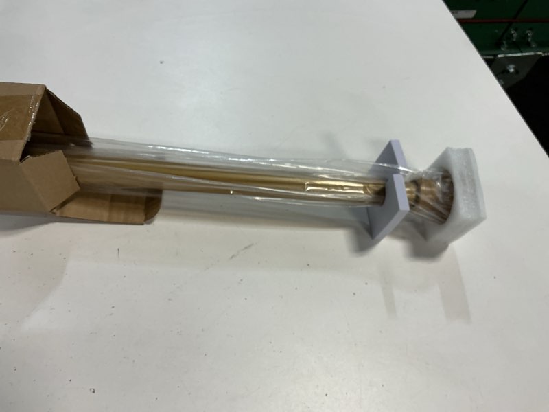Condition photo showing New/Like New for briofox industrial shower curtain rod - rustproof non-slip 43-72 inches tension curtain rod for window or bathroom,frosted gold painted finial 43-72 inch frosted gold