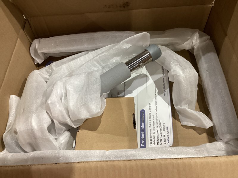 Condition photo showing Good Condition for Bath Tub Handles for Seniors Shower Rails Elderly Adults Safety, Bathtub Clamp Grab Bars Helper No Drill, Handicap Bathroom Tub Support Bar Assist Devices, Help Getting Out of Bathtub