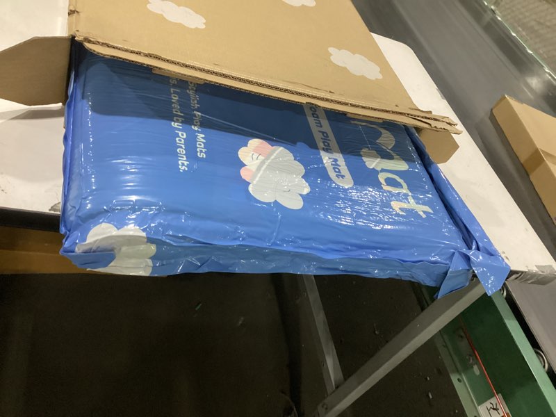 Condition photo showing New/Like New for PaPaMat 1.3" Thick Educational Baby Floor Play Mat 59x79, Basic Padded Memory Foam Kids Mat, Non-Slip Plush Playmat for Nursery Playroom Classroom (Race Track) Race Track 59"x79"x1.3"