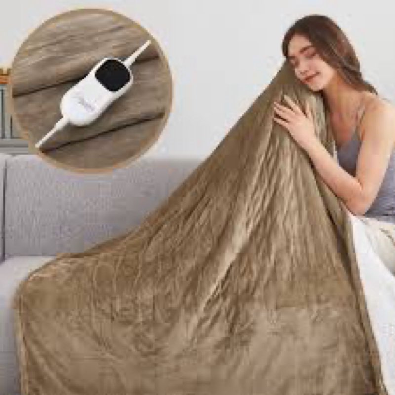Homemate Heated Weighted Blanket for Adults - 72"x84" 20lbs Electric Throw Fast Heating Heavy Blanke
