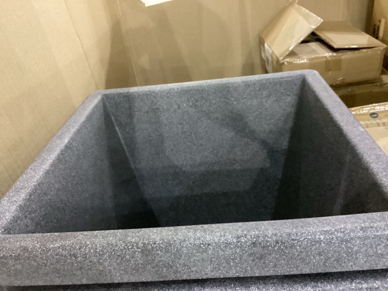Condition photo showing New/Like New for ARBORA 20" Mykonos Square Polyresin Indoor and Outdoor Planter with Stone Blend Concrete Finish - Durable, All Season, Weatherproof, Lightweight, Large Plant Pot for Patio, Garden, Deck, Entryway Concrete 20"
