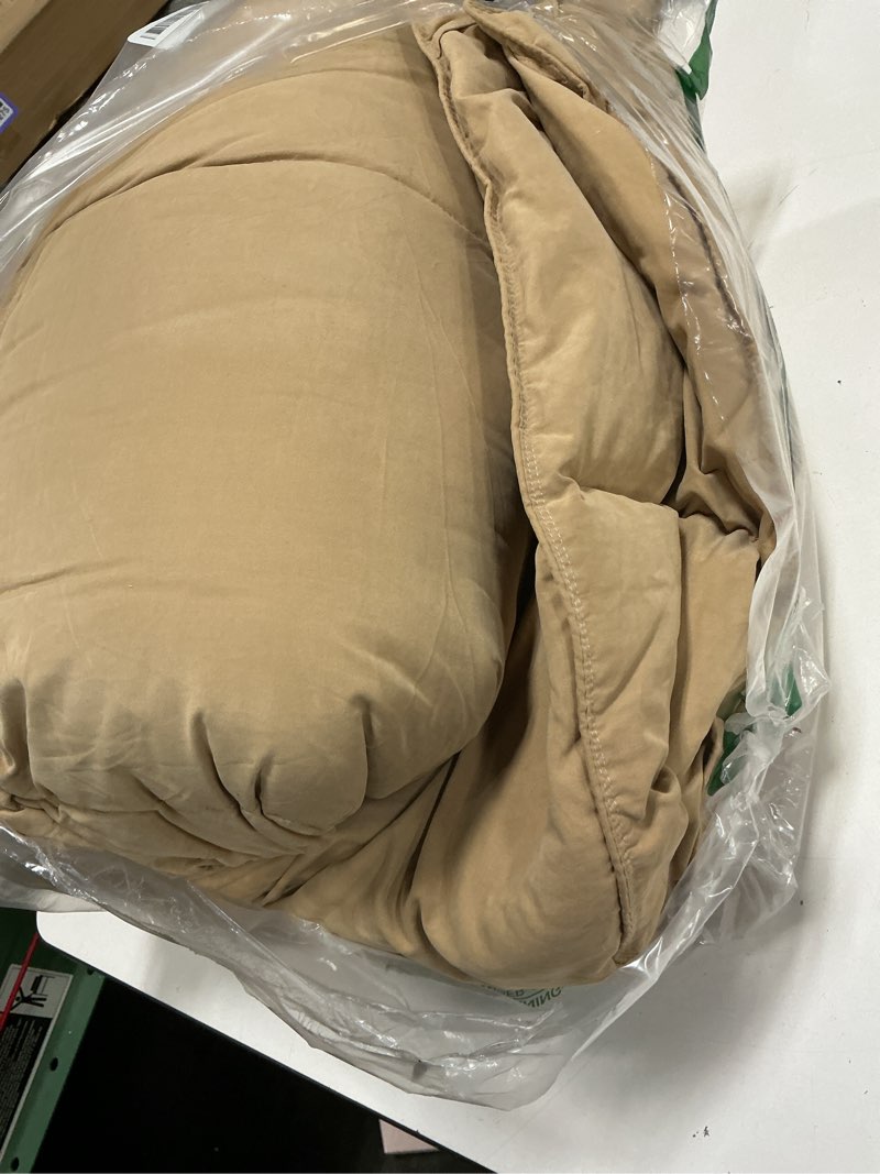 Condition photo showing As Is for duvet cover queen size set - extra soft queen duvet cover 90" x 90" with 2 pillow shams for women, men, kids & teens - hotel luxury with zipper closures & ties - comfy & breathable (heathered beige) 13 - heathered beige (no comforter) queen (90x90)