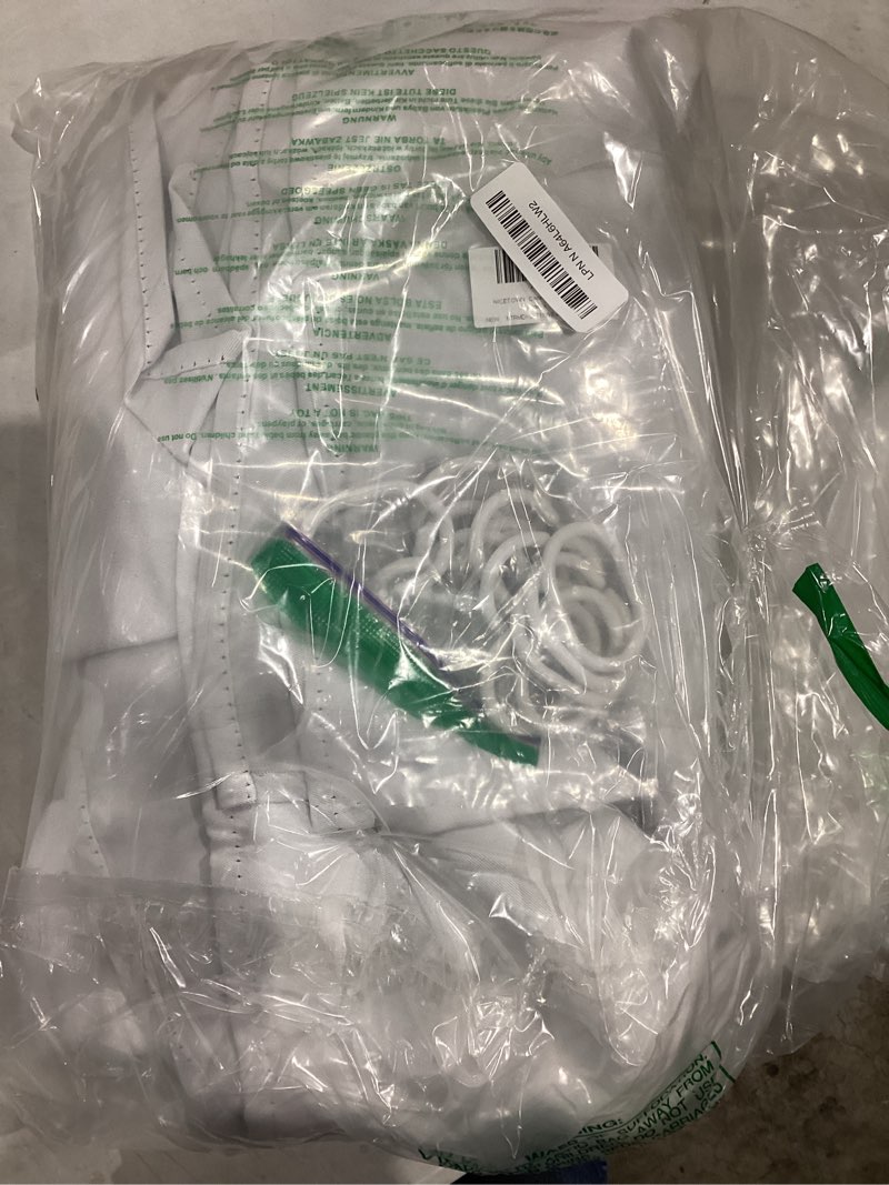 Condition photo showing New/Like New for NICETOWN Ceiling Curtains, Room Divider Curtain Screen Partition, Vertical Blind for Sling Door, Blackout Window Curtain, Privacy Blind for Patio (Cloud Grey, Single Panel, 8.3ft Wide x 11ft Long) Cloud Grey 100"W x 132"L (Pack of 1)