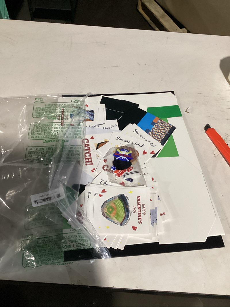 Condition photo showing Good Condition for Gloween Baseball Valentines Day Box and Cards for Kids Classroom School Exchange, Great Valentines Gifts Party Favors for Boys Girls (1 Baseball Field Box, 32 Valentine Cards, 1 Teacher Card)