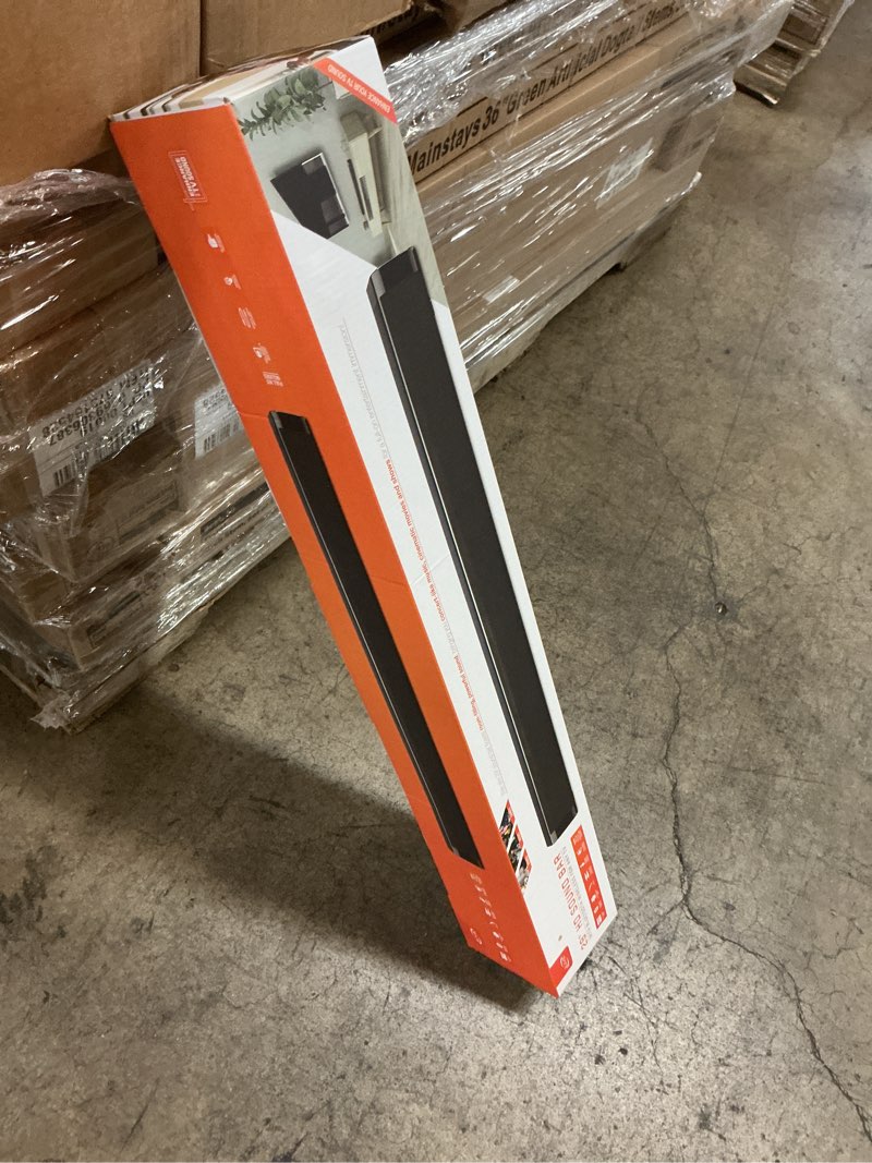 Condition photo showing New/Like New for ilive electronics 29 inch sound bar with bluetooth, includes remote and mounting hardware, black (itb037bo)