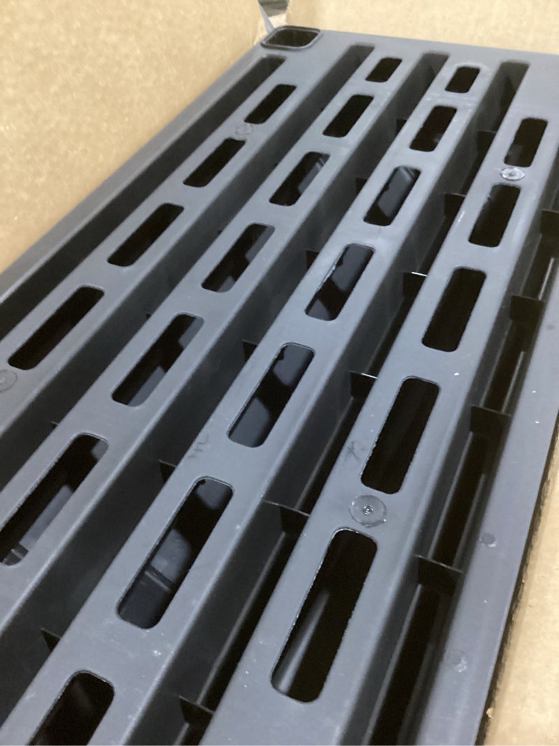 Condition photo showing Good Condition for IRIS USA 4-Shelf Light Duty Plastic Storage Shelves, 200lb Capacity, 48" H x 24" W x 12" D, Medium Modular Shelving Unit Storage Organizer for Bathroom, Laundry, Garage & Home, Storage Rack - Black 4-Tier