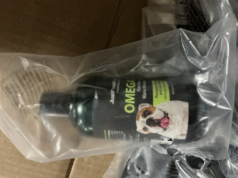 Condition photo showing New/Like New for JustFoodForDogs Plant Based Marine Microalgae Oil and Omega Oil for Dogs, 8 oz.