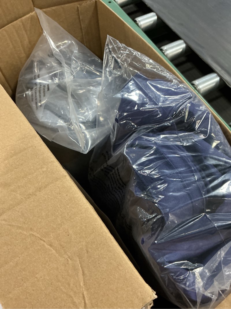 Condition photo showing New/Like New for patio chair cushions, 19" x 19" x 3" outdoor chair cushions set of 4, waterproof outdoor cushions for patio furniture, outdoors seat cushions set of 4 with handle and ties, navy blue navy blue 19*19+3"