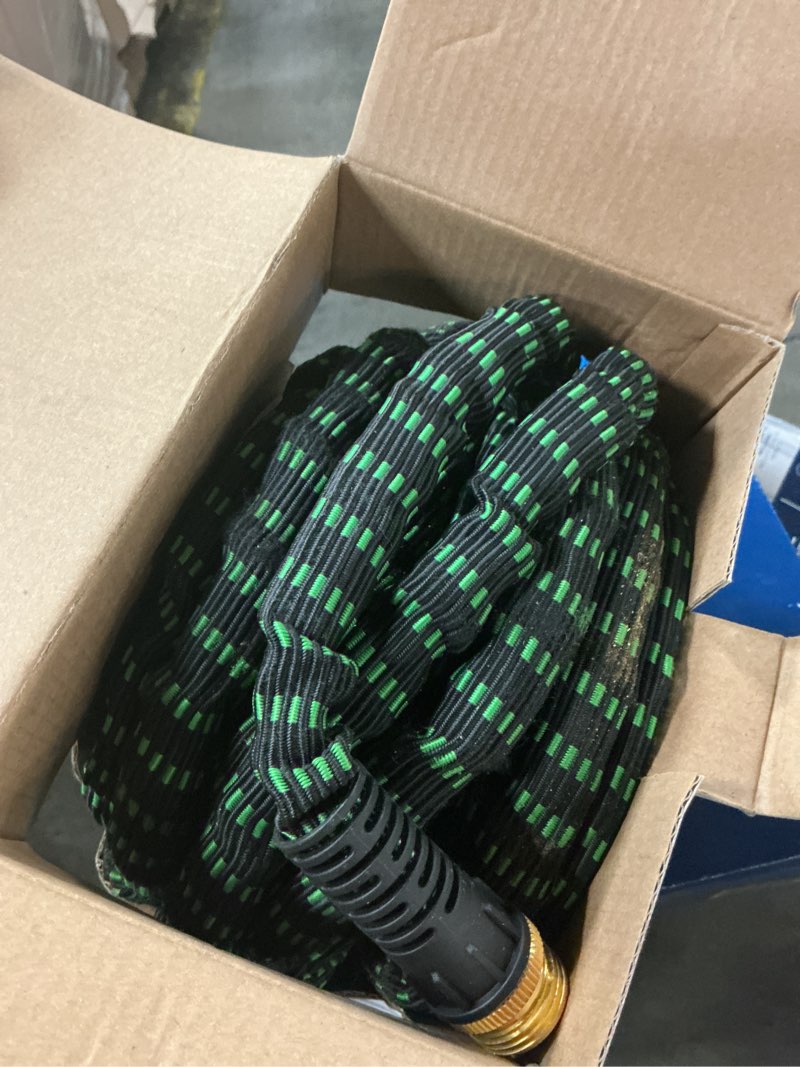 Condition photo showing As Is for flex-able hose flex-able xtreme hose 50ft - kink free, expandable, heavy duty, green garden hose