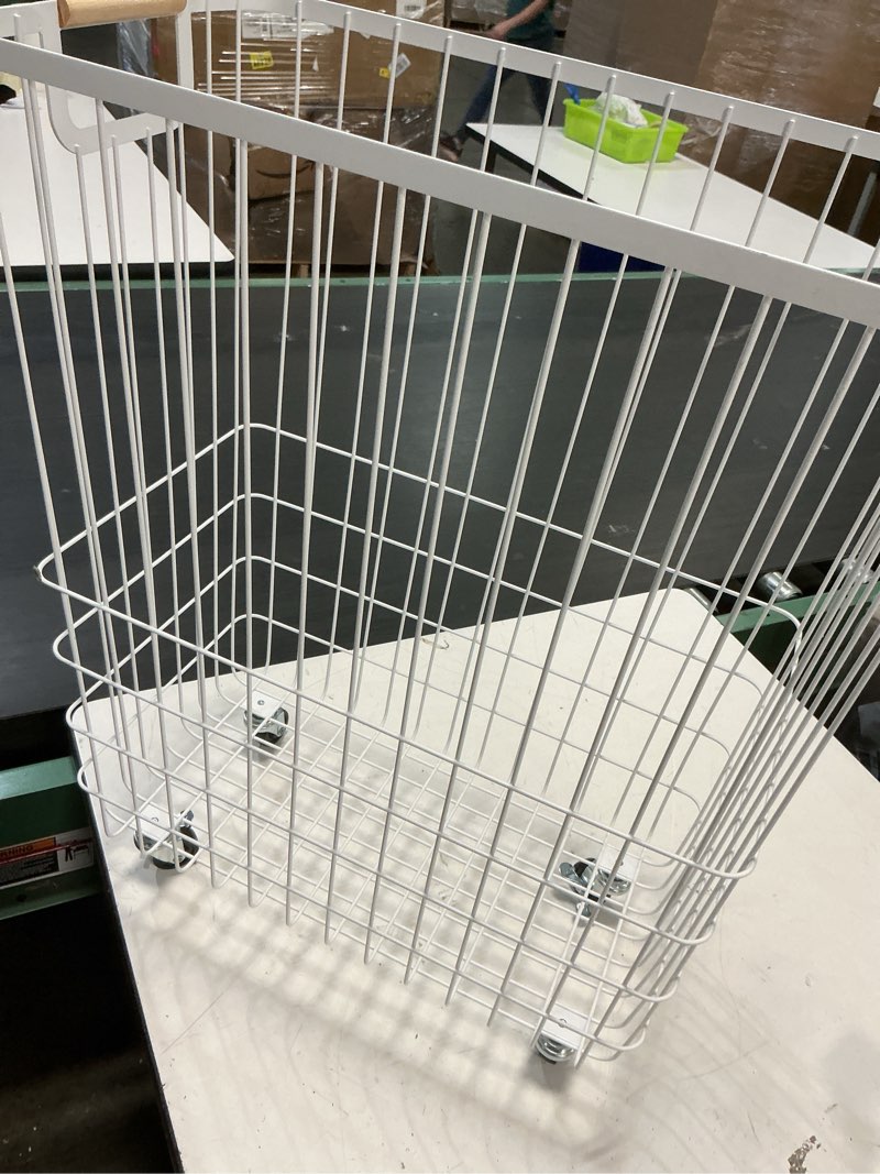 Condition photo showing Good Condition for wire rolling laundry hamper - brightroom