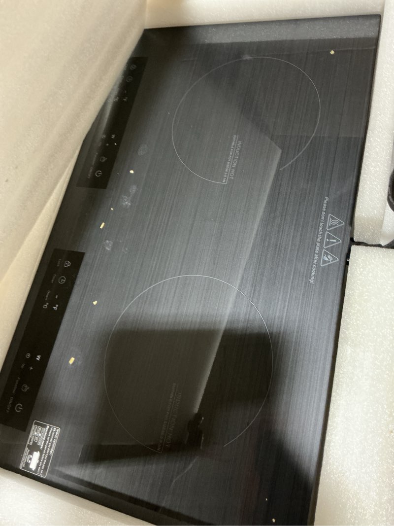 Condition photo showing Good Condition for VBGK Double Induction Cooktop, 24 inch 4000W Electric cooktop with hot plate, induction stove top with LED Touch Screen 9 Levels Settings with Child Safety Lock & Timer 110V Induction cooktop 2 burner
