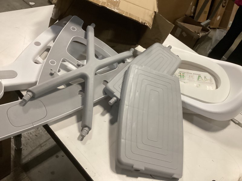 Condition photo showing Good Condition for Forbena Potty Training Toilet Seat with Step Stool Ladder, Toddler Kids Potty Seat for Boys Girls, Non Slip Foldable Toilet Training Seat with Soft Cushion, Comfortable Handles (White-Grey)