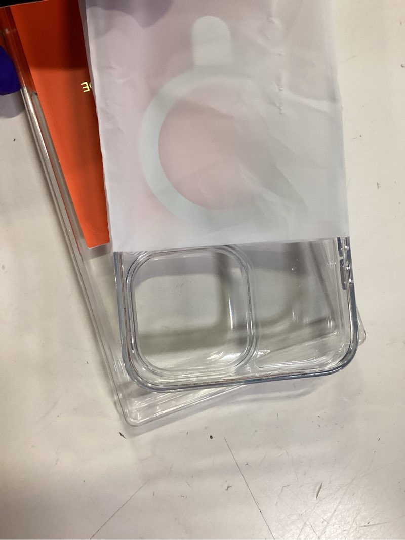 Condition photo showing New/Like New for torras magnetic ostand for iphone 15 pro max case, [military grade drop tested][compatible with magsafe][build in kickstand] clear slim hard back soft edge anti-fingerprint 6.7" 2023, clear crystal clear iphone 15 pro max