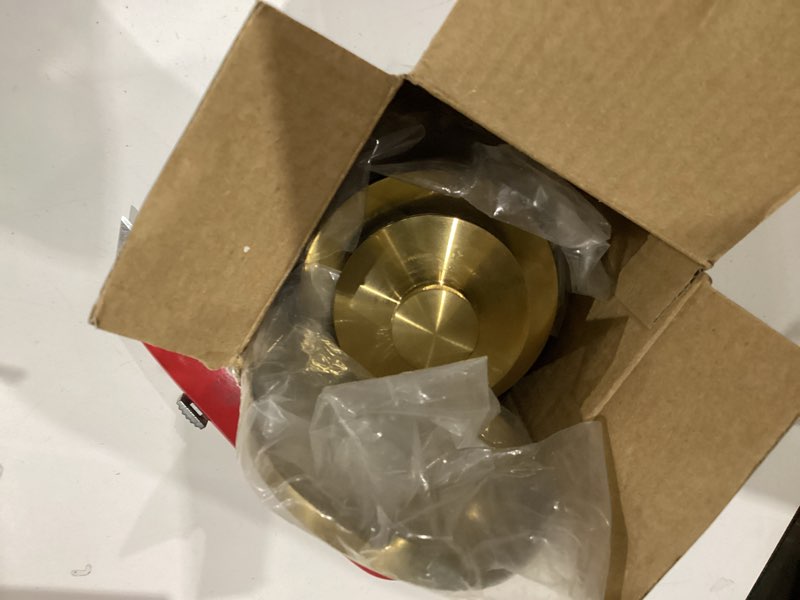 Condition photo showing Good Condition for PRIMSOPH Lift Turn Tub Drain Trim Kit with Two Hole Overflow Faceplate Conversion Kit Assembly Universal Fine Coarse Thread Replacement Brushed Gold Brushed Gold Two Hole
