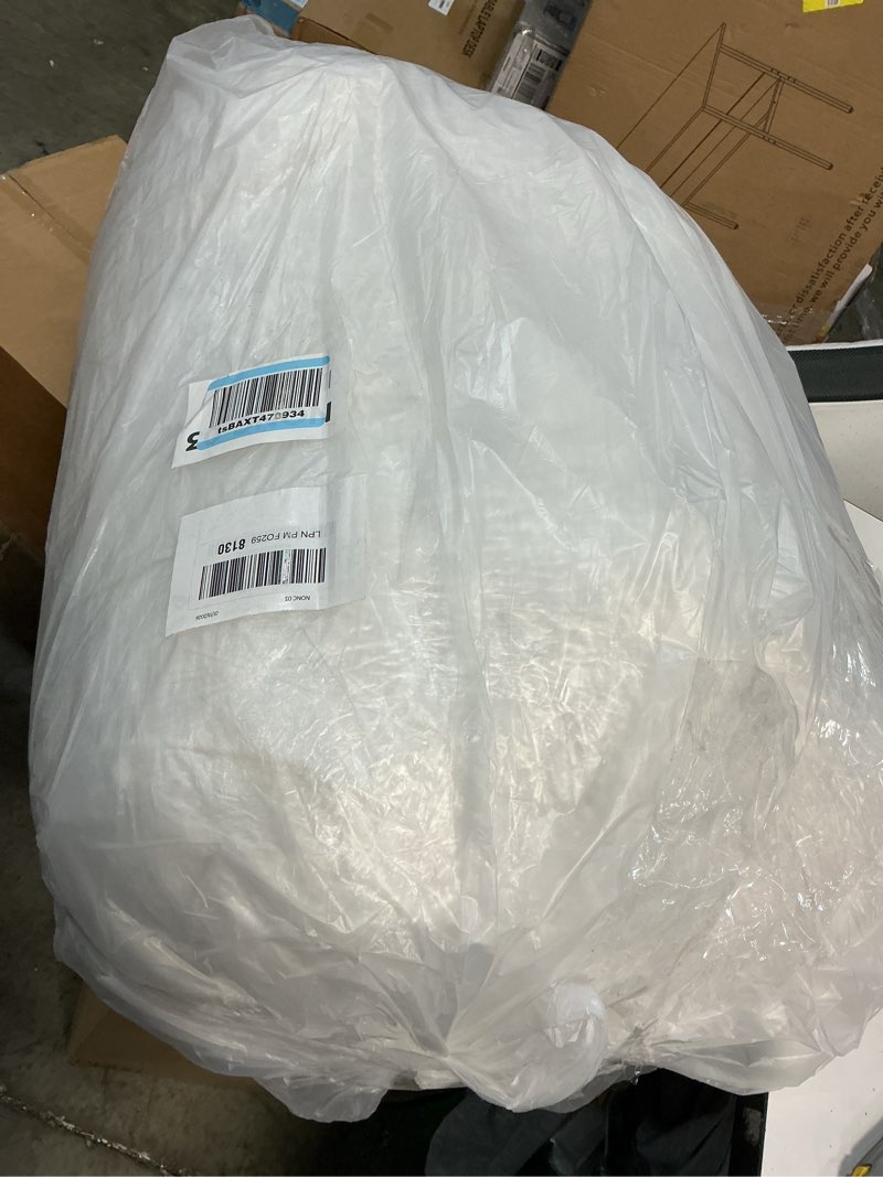 Condition photo showing As Is for ELEMUSE Queen Size Extra Thick Fusion Goose Down Feather Filled Mattress Topper, Plush Fluffy Double Layer Pillowtop Mattress Pad Cover, Soft Featherbed with 8-21 Inch Deep Pocket Pure White Queen