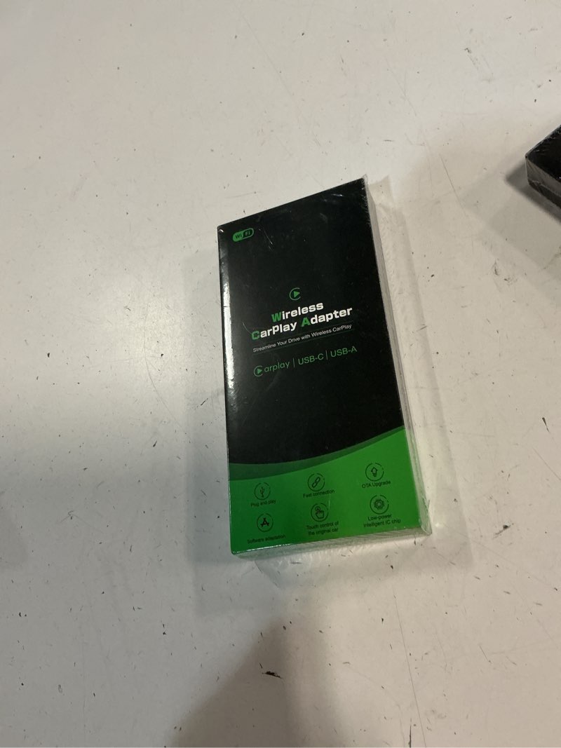 Condition photo showing New/Like New for wireless carplay adapter for apple - 2025 slim edition, plug & play connection converts factory wired to wireless carplay adapter for iphone carplay dongle for ios 10+ (black)
