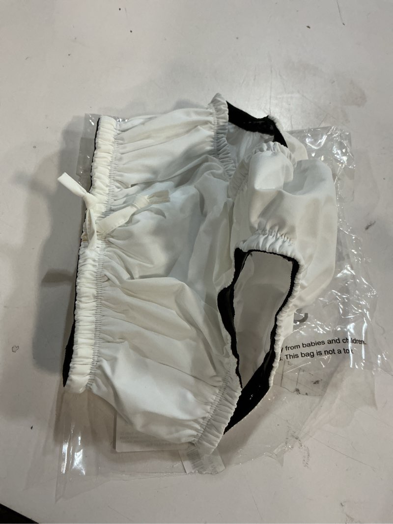 Condition photo showing As Is for youth special needs reusable swim diapers swimwear for incontinence diaper covers waterproof,leakproof, unisex white 6-8y
