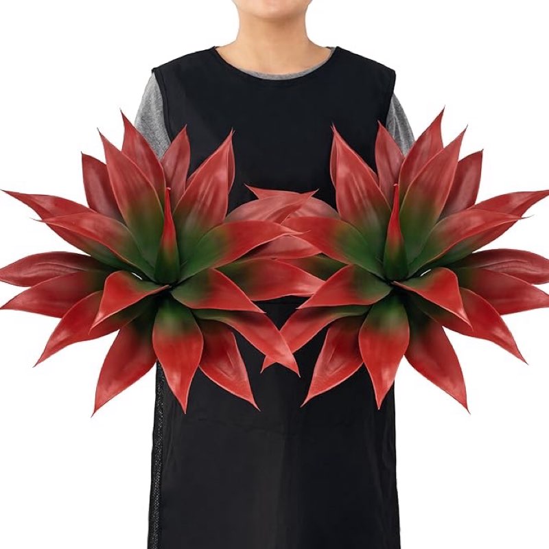 griine 2 pack fake agave plants 18 inch large artificial succulents realistic uv resistant faux aest