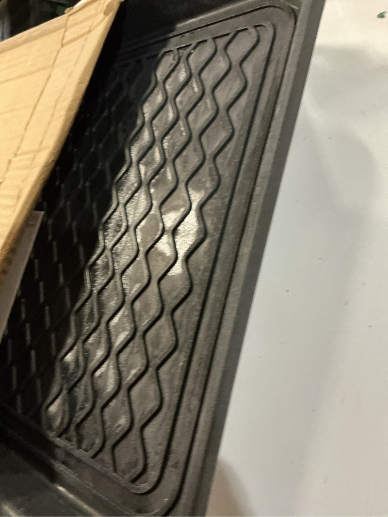 Condition photo showing As Is for Ottomanson Artificial Grass Puppy Potty Training Pad with Tray, 15" x 30" Reusable Pee Pad for Small Pets and Dogs A Black Tray/Grass Pet - 15" x 30"