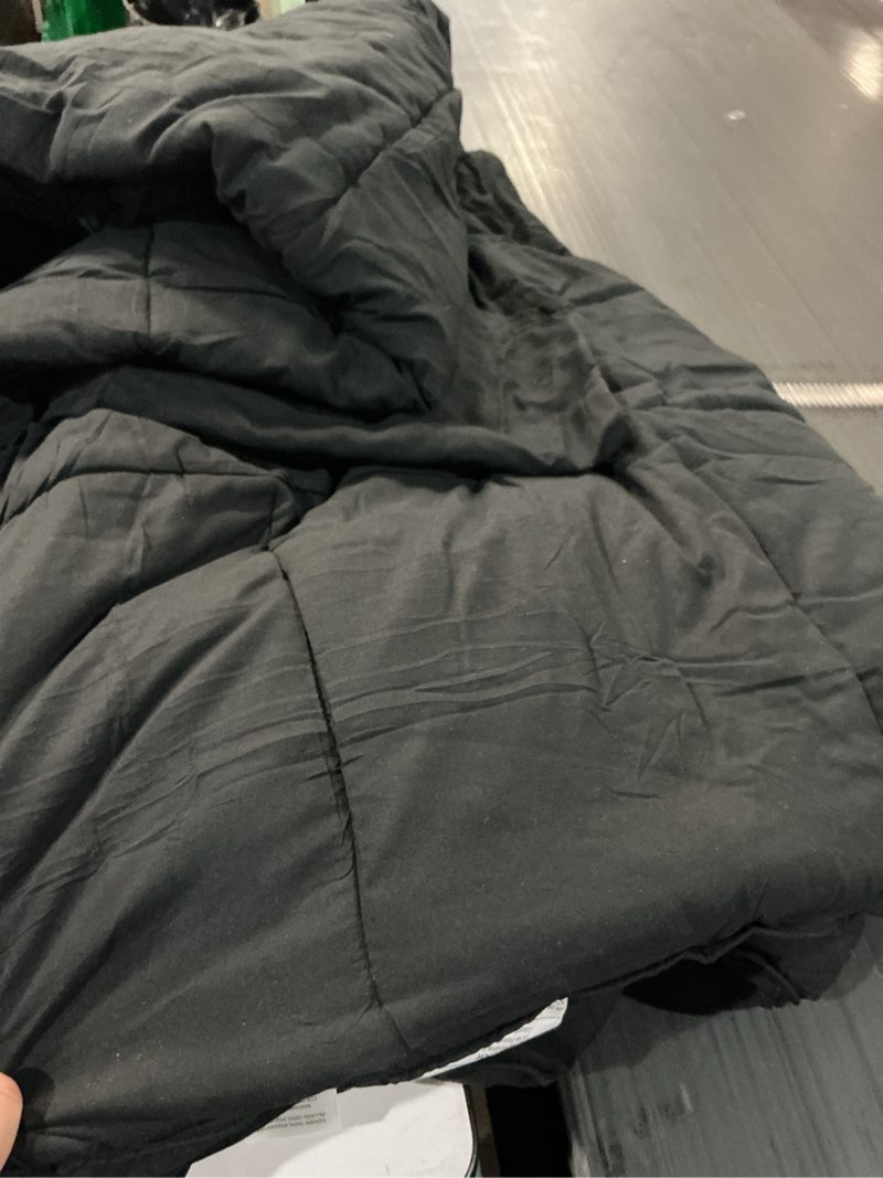 Condition photo showing As Is for Bare Home Comforter Set - Queen Size - Ultra-Soft - Goose Down Alternative - Premium 1800 Series - All Season Warmth (Queen, Black)