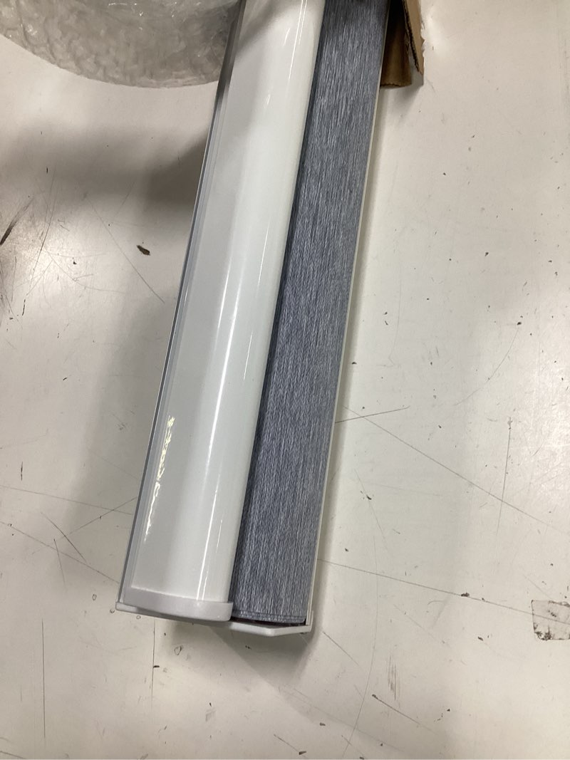 Condition photo showing Good Condition for lazblinds cordless zebra blinds for windows, free-stop roller windows shades with cassette, light filtering dual layer sheer shades for home and office, 19" w x 72" h, grey - linen grey - linen 19" w x 72" h
