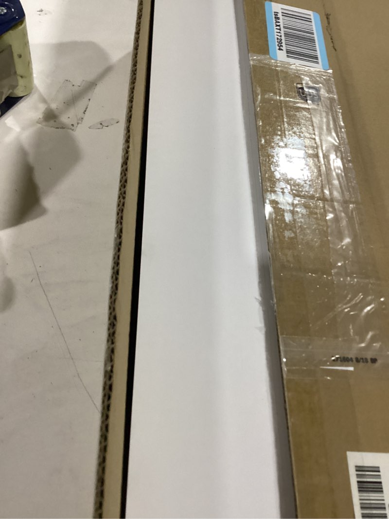 Condition photo showing Good Condition for Vervida® White Floating Shelves for Wall, 24" Rustic Wood Deep Wall Mounted Shelves with Invisible Brackets for Decor & Storage, Floating Shelf for Living Room, Bathroom (Set of 3) 24x5.8 White