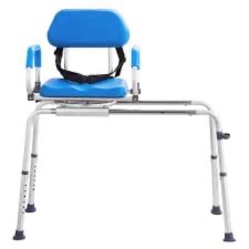 VEVOR Sliding Tub Transfer Bench with 360 Degree Swivel Seat, Sliding Shower Chair with Pivoting Arm