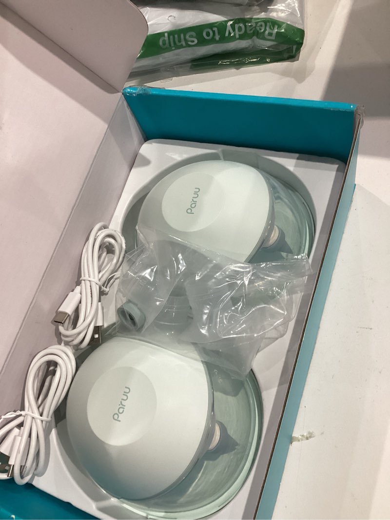 Condition photo showing Good Condition for Paruu P20 Hands-Free Wearable Electric Breast Pump - 4 Modes & 12 Suction Levels, 19/21/24mm Double-Sealed Flanges, Visible Milk Volume & Pumping Time, Lightweight Portable (2 Pack, Light Green)