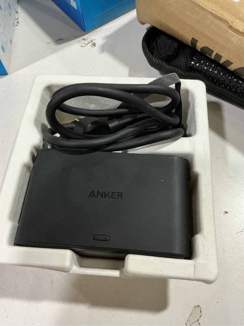 Condition photo showing Good Condition for Anker Nano Charging Station, 100W 7-in-1 Power Strip, 2.3ft InstaCord Retractable Cable, Gaming Desk Accessories for Multiple Devices, 3 AC, 3 USB C, 1 USB A, MacBook Charger, Home Office(Non-Battery) Black