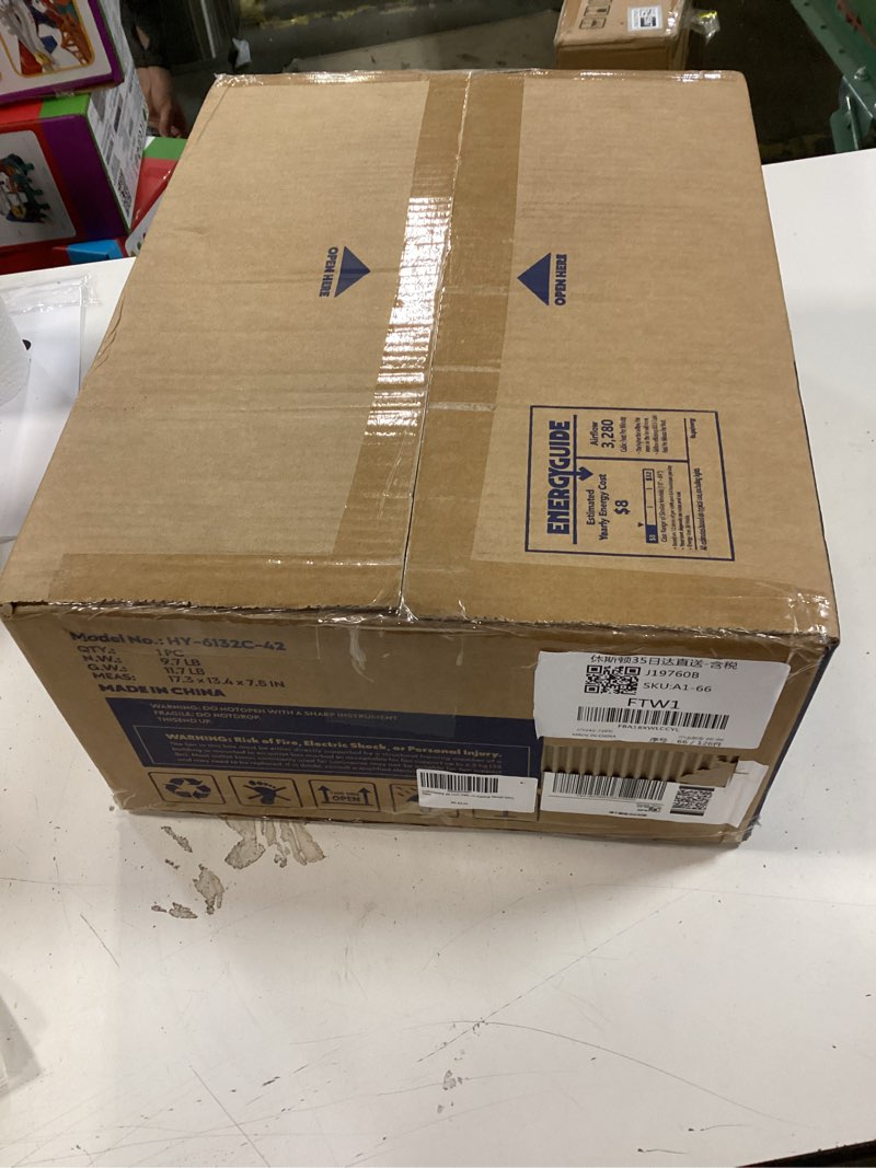 Condition photo showing New/Like New for 42" Ceiling Fan with Light, Modern Low Profile Ceiling Fan with Light, DC Reversible Motor, Smart APP & Remote Control, Whisper Quiet, Dimmable LED for Bedroom/Living Room Chrome 42 INCH