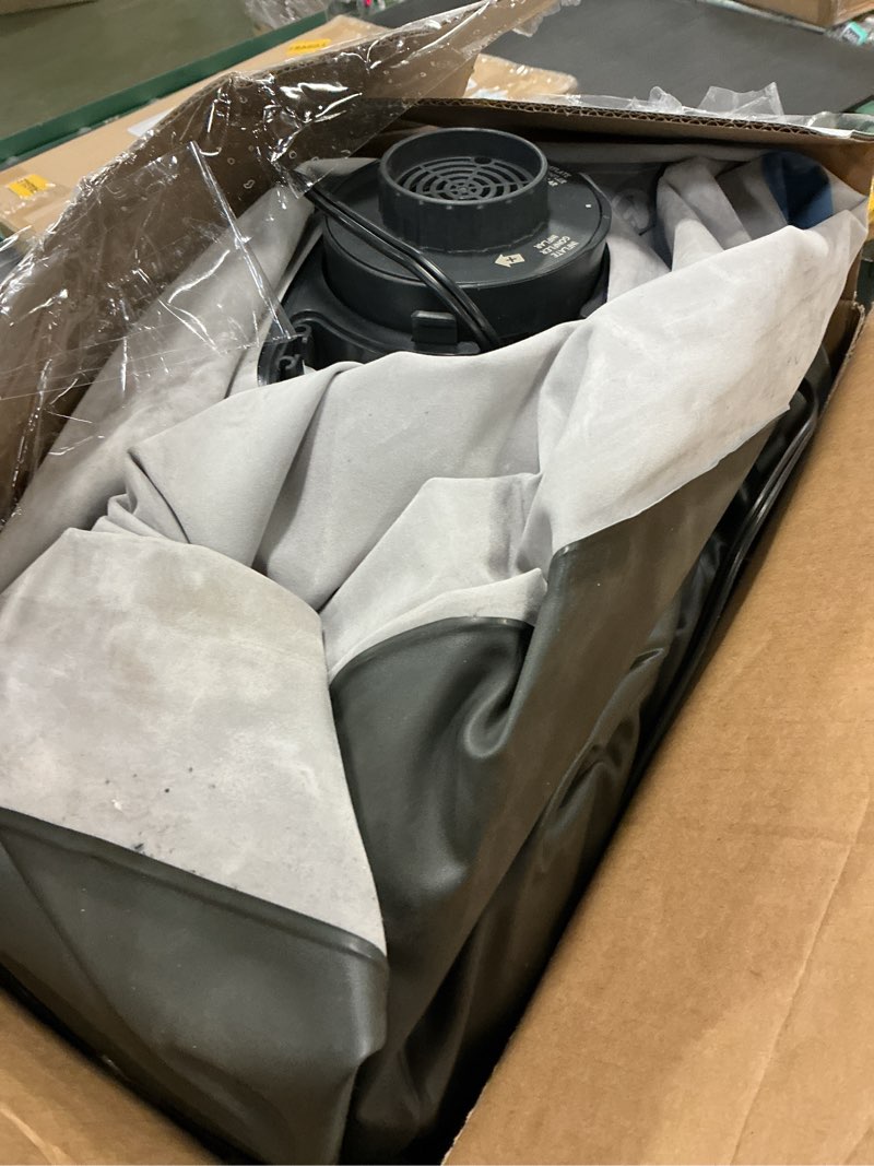 Condition photo showing As Is for Intex: Dura-Beam Deluxe Comfort-Plush Air Mattress - 22" Queen Blue - Built-in Electric Pump, Durable Fiber-Tech, Carry Bag Included, 600lb Capacity Queen Queen