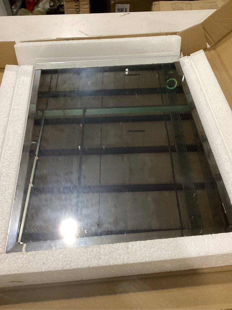 Condition photo showing Good Condition for frameless mirror for bathroom vanity,with polished edge,hangs horizontally or vertically,entryways,room,shatterproof (z-12x16in)