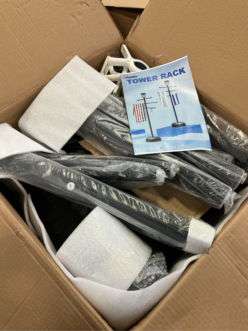 Condition photo showing Good Condition for Sturdy & Solar-Powered Pool Towel Rack Outdoor - Adjustable Towel Racks with Wheels & Lights for Backyards