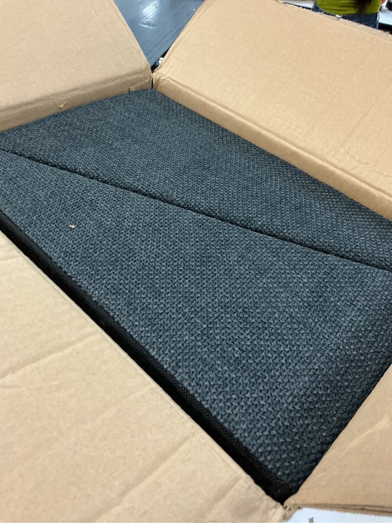 Condition photo showing As Is for 17.13" h dog stairs for small dogs, 2-in-1 pet steps & ottoman - foldable dog stairs for couch, non-slip wooden pet stairs for puppy senior injured dogs black xl(17.13h)