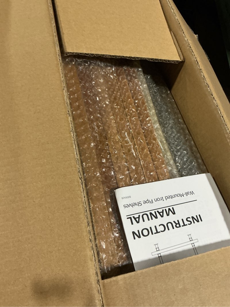 Condition photo showing Good Condition for BOSURU Industrial Pipe Bookshelves Rustic Wood Ladder Bookshelf, Industrial Pipe Shelf for Living Room Decor and Storage,Bookcase(Only One Shelf) 6 tier Black Brush Silver